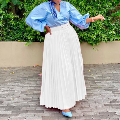 Women's Elegant Pleated Personality Big Skirt Grayceful LLC