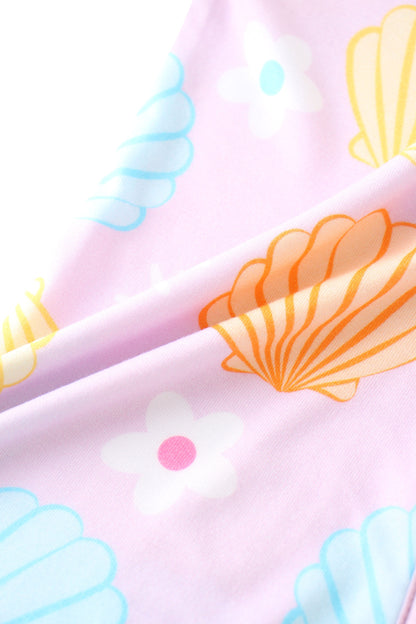 Posh TOT Pastel Seashell Bamboo Baby Convertible Zippy Romper  CINCO DE MAYO PROMO - FINAL SALE Charlies Project Kids