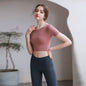 Tight Fit Yoga Top With Chest Pad Beauty Back Breathable FitiqueFit