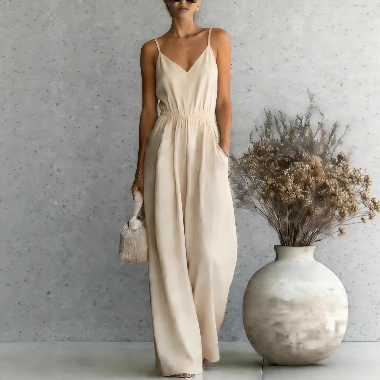 Women's Sleeveless Wide-Leg Jumpsuit – 5 Colors S–3XL FitiqueFit
