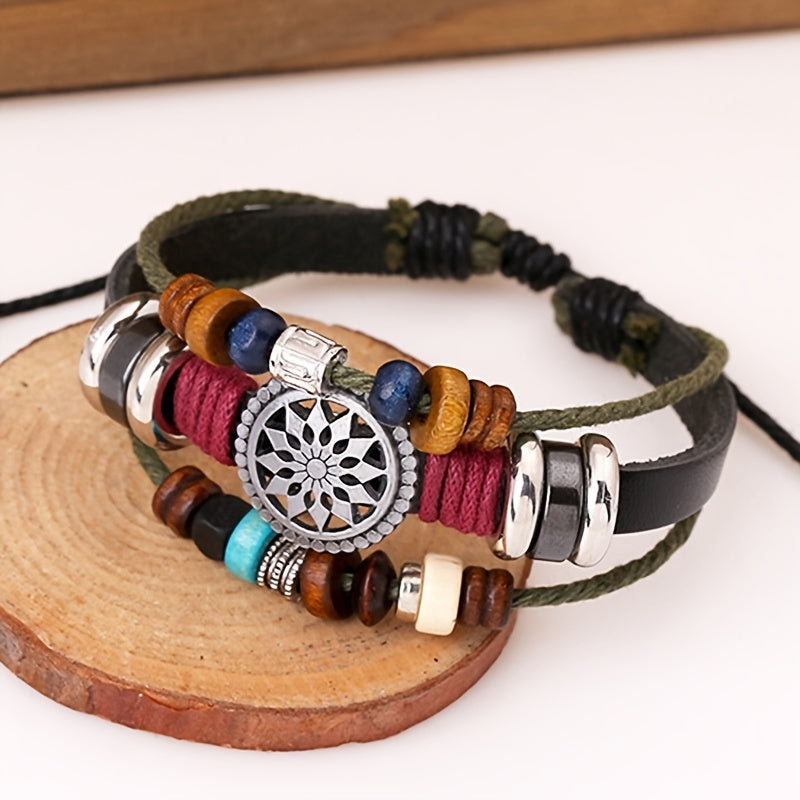 Retro Personality Cowhide Bracelets, Fashion Temperament Beaded Leather Bracelets, New Bracelets NovaCart