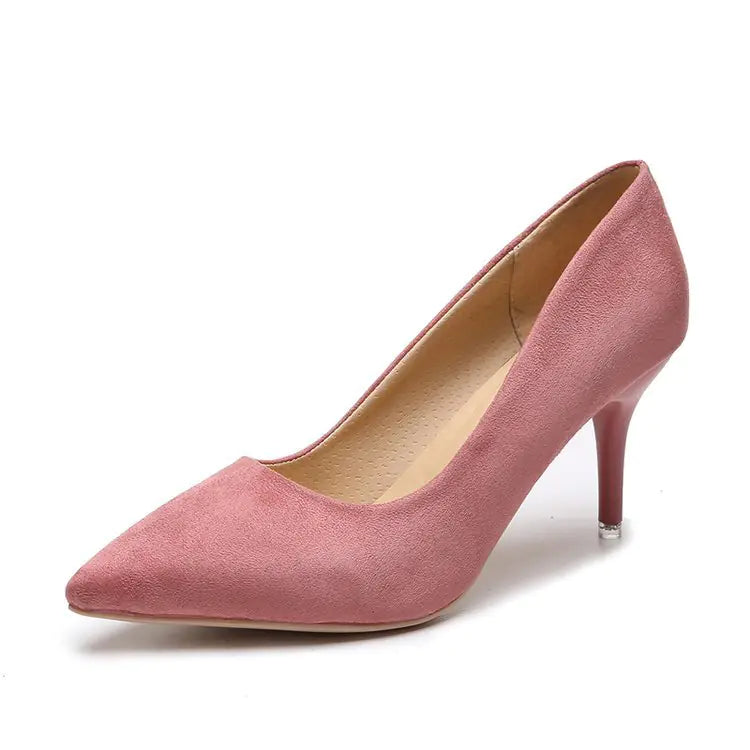 Women's Suede High Heel Pointed Shoes