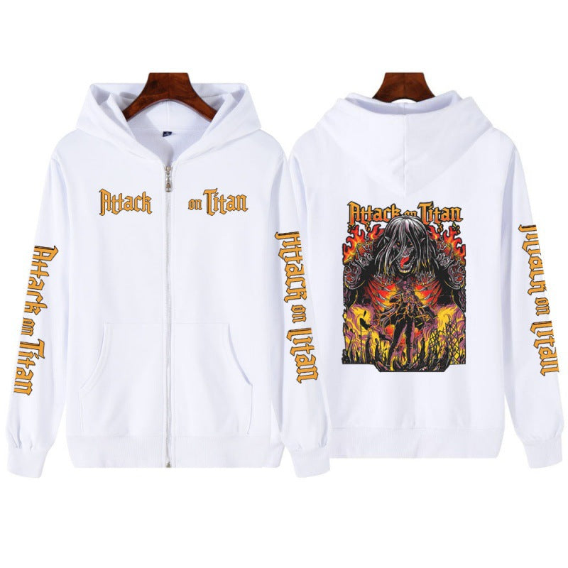 Printed Zipper Sweater Unisex Hoodie Coat FitiqueFit