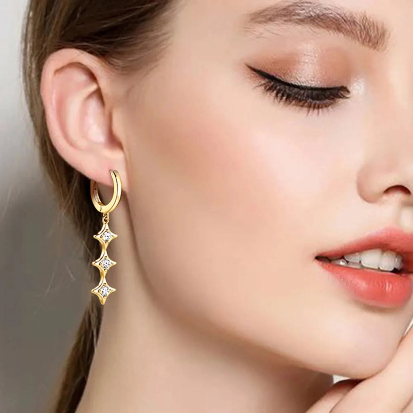 Lumen Arc Earrings Ivory Embers