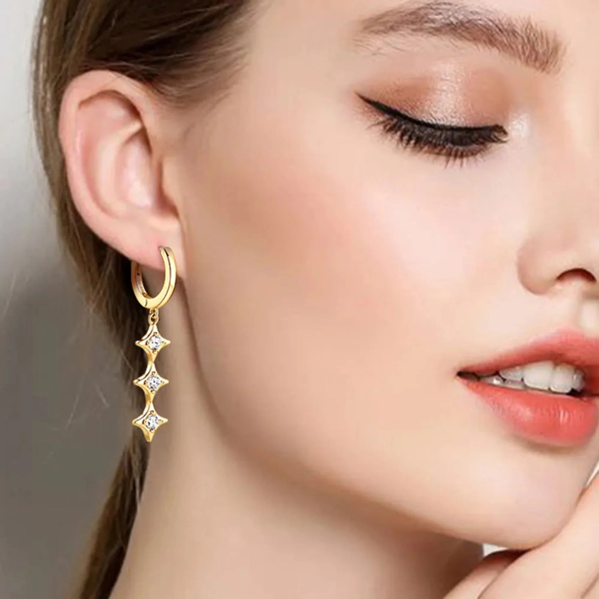 Lumen Arc Earrings Ivory Embers