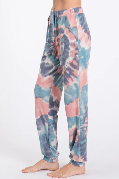 BiBi Tie Dye French Terry Casual Pants New Era Fashion LLc
