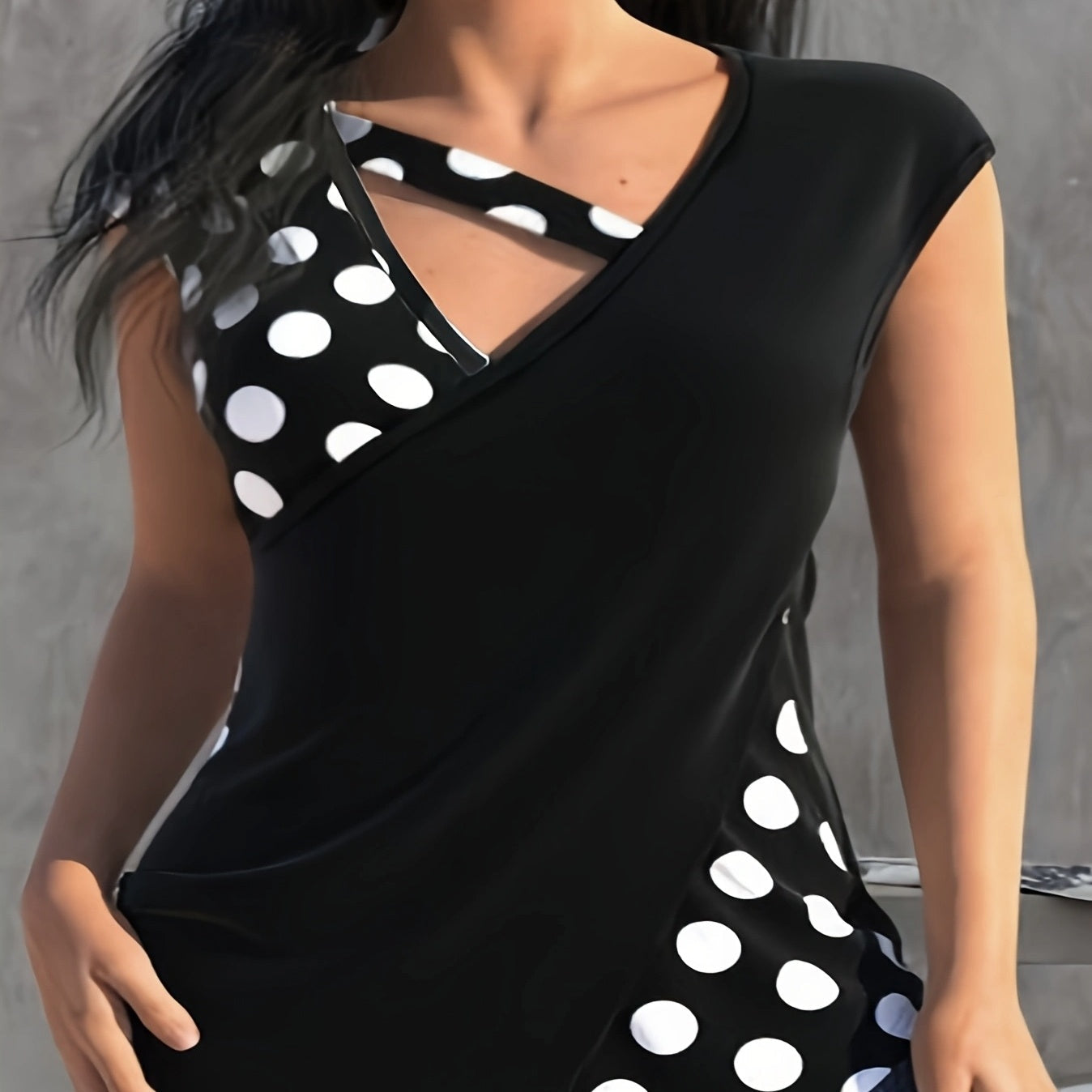 Women's Sleeveless Collar With Unique Design shirt Top FitiqueFit