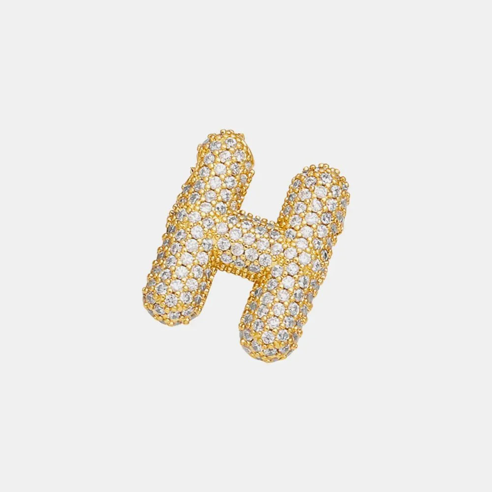 EmberLuxe "Glimmer" Bubble Letter Pendant (A-K) Ivory Embers
