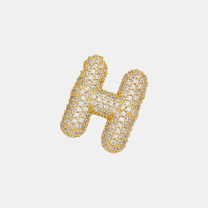 EmberLuxe "Glimmer" Bubble Letter Pendant (A-K) Ivory Embers