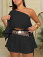 Side Slit Top and Mini Skirt Set See size chart under “more details” The Fashion Celestial