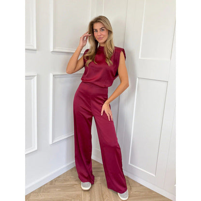 Backless Evening Dress Jumpsuit Solid Color Casual Straight Pants Grayceful LLC