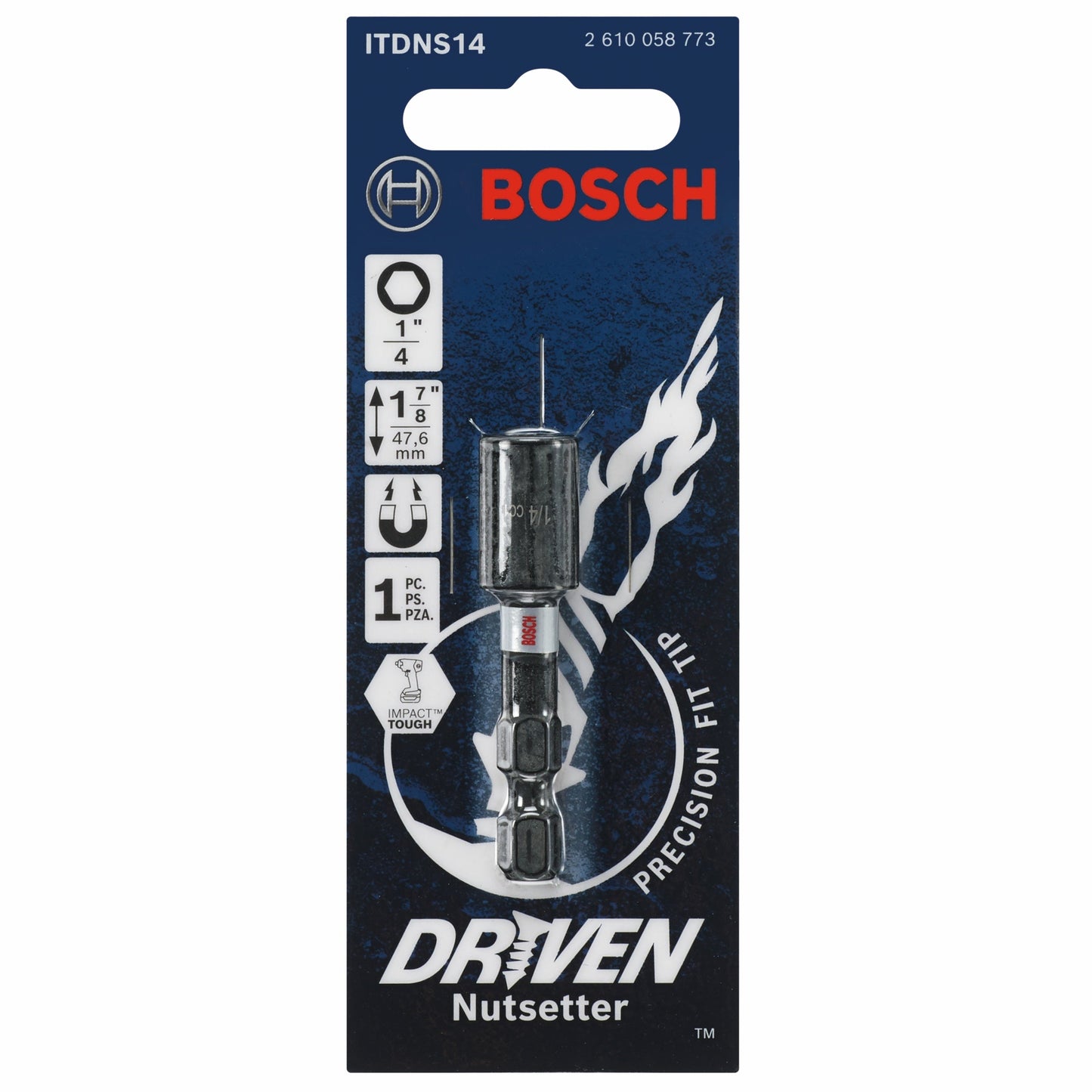 BOSCH ITDNS14 Driven 1/4 In. x 1-7/8 In. Impact Nutsetter VM Hardware