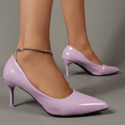 Women's Solid Color Stiletto Heels, Elegant Pointed Toe Work Pumps, Lightweight Dress Pumps NovaCart