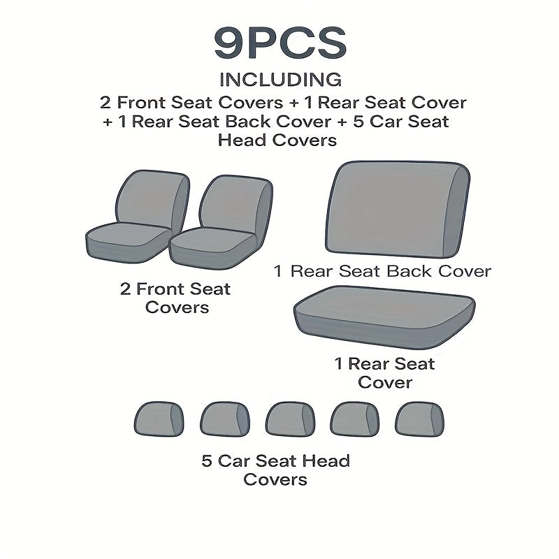 Butterfly Heat Transfer Craft Car Seat Cover for 5 Seats (Universal Type) NovaCart