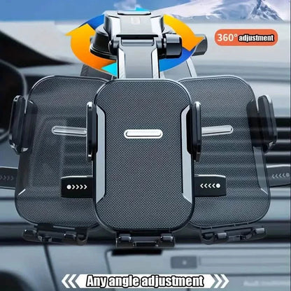 Adjustable Car Phone Holder – Suction Cup Dashboard Mount, Anti-Slip Grip, iPhone & Android