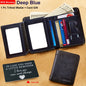 Genuine Leather Men's Wallet/Ultra-Thin Top-Grain Cowhide/Compact Multi-Function ID Credit Card Holder/RFID Blocking/Blessing Card Set/Christmas Valentine's Day Father's Day Gift NovaCart
