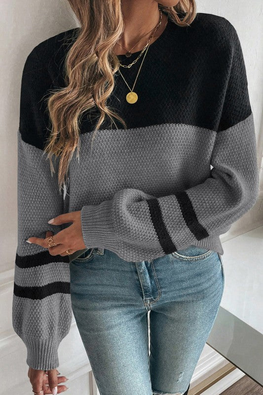 Colorblock Stripe Long Sleeve Sweater Shop Style & More | Fresh Looks, Everyday Deals & Free Shipping