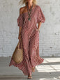 Women's Striped Off-Shoulder Elegant Midi Dress FitiqueFit