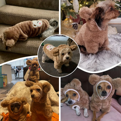 Pet Warm Teddy Bear Costume, Dog & Cat Pet Costumes NovaCart