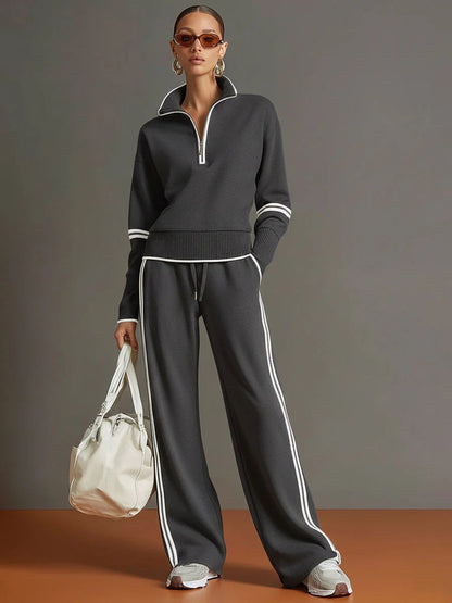 Women’s Casual Long Sleeve Two Piece Sports Set FitiqueFit