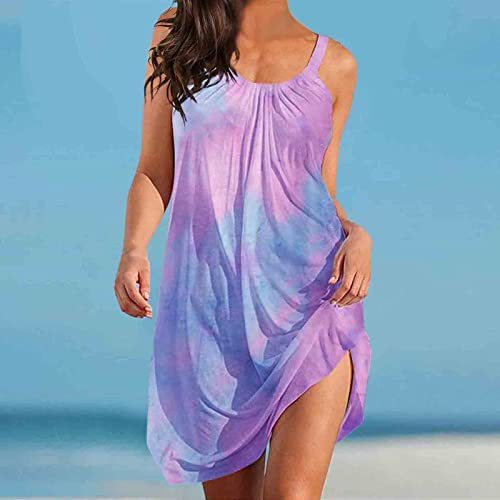 🌻 Plus Size Sunflower Print Sleeveless Wrap Dress FitiqueFit