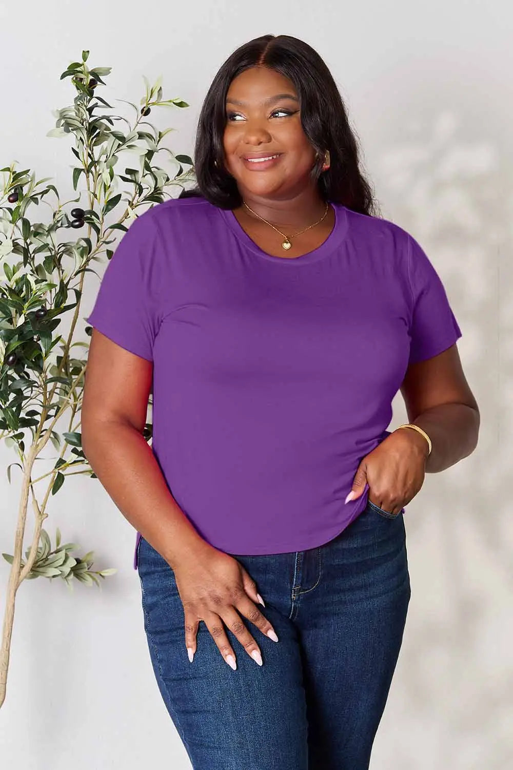 Basic Bae Full Size Round Neck Short Sleeve T-Shirt West2East Surf