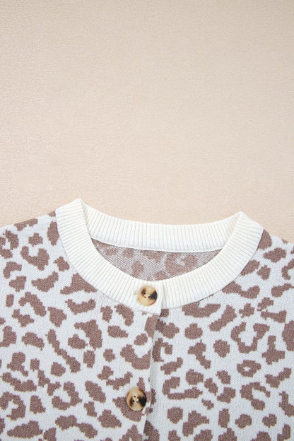 Leopard Drop Shoulder Chunky Cardigan Sweater Shop Style & More | Fresh Looks, Everyday Deals & Free Shipping