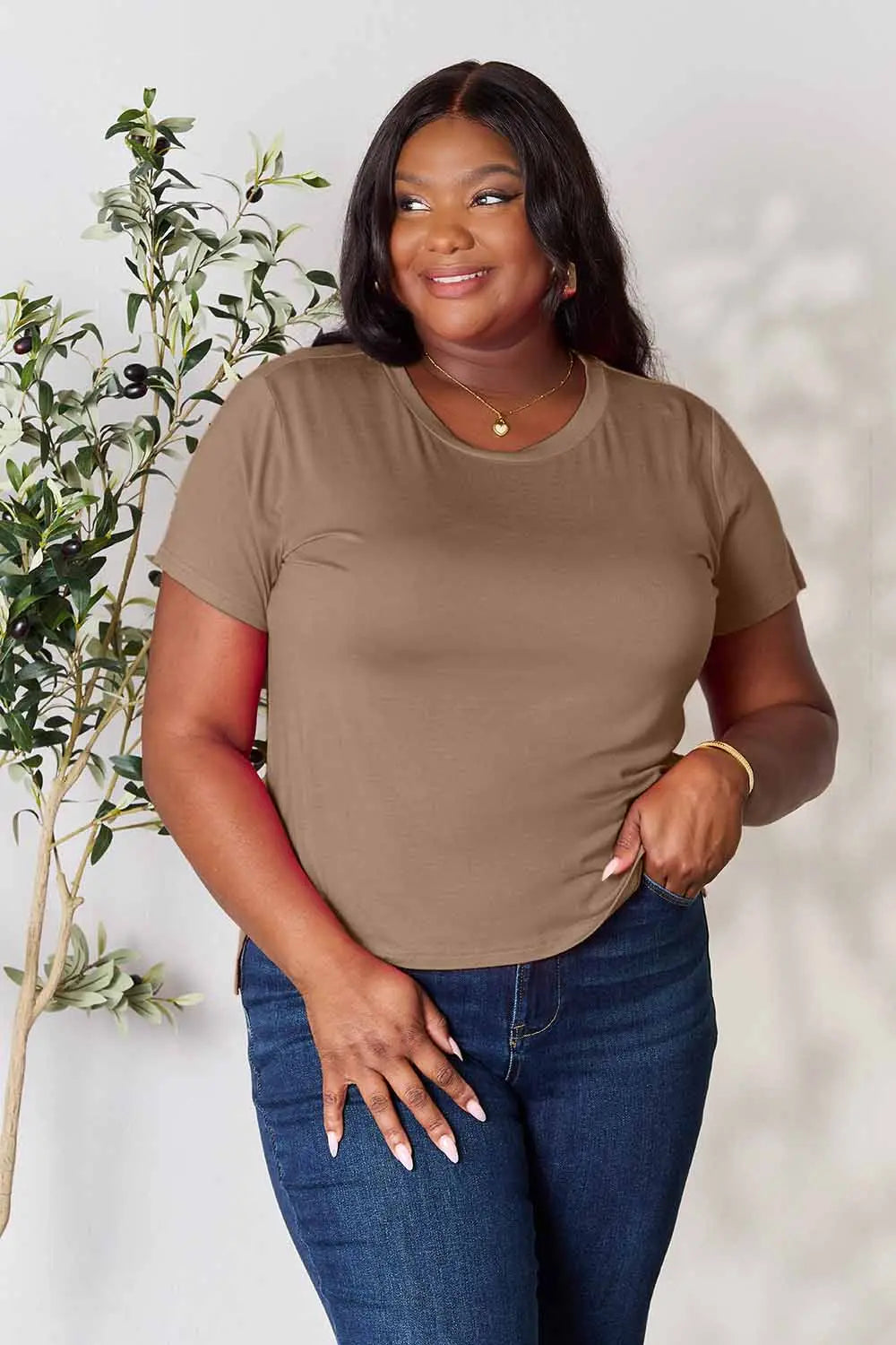 Basic Bae Full Size Round Neck Short Sleeve T-Shirt West2East Surf