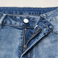Elegant Stretch Slim Embroidered Mi length Jeans