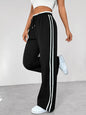 Striped Drawstring Waist Wide Leg Pants New Era Fashion LLc