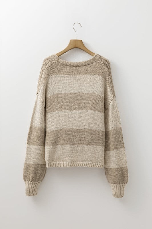 Stripe Colorblock Bow Tie Front Sweater Cardigan Shop Style & More | Fresh Looks, Everyday Deals & Free Shipping