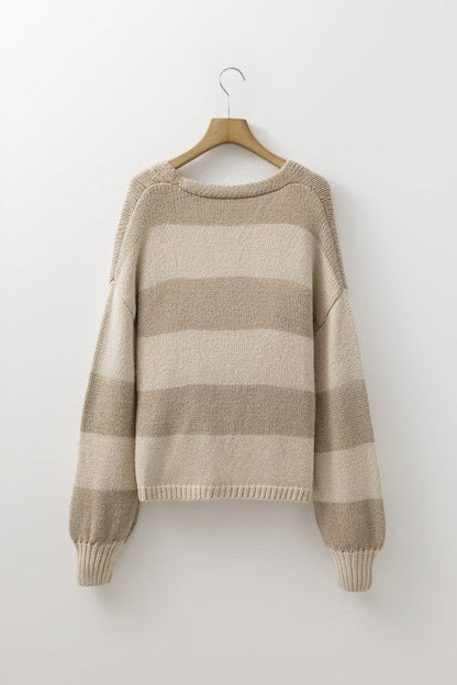 Stripe Colorblock Bow Tie Front Sweater Cardigan Shop Style & More | Fresh Looks, Everyday Deals & Free Shipping