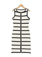 Contrast Stripe Knit Sleeveless Midi Dress – 5 Colors, S–L FitiqueFit