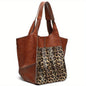 Large Capacity Retro PU Tote Bag For Women - Spacious & Stylish Handbag With Handy Front Pocket For Work, Travel & Everyday Chic NovaCart