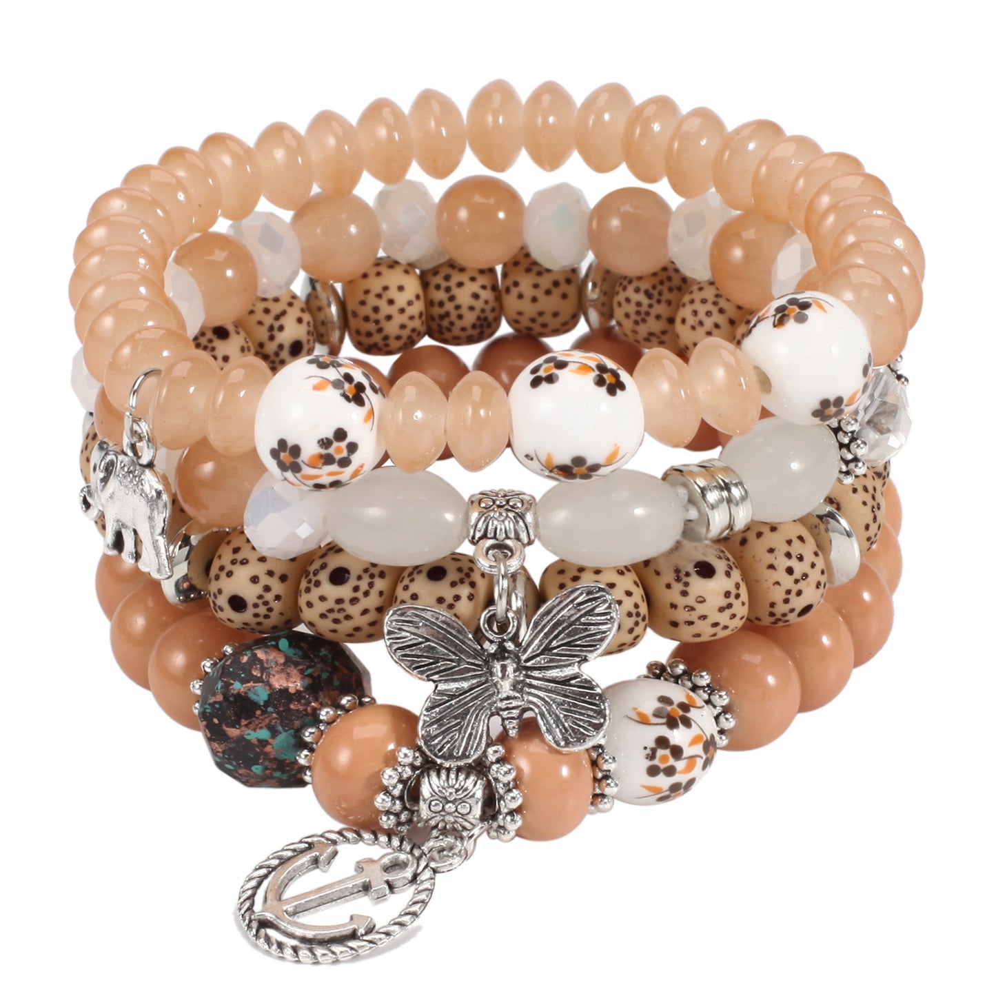 [Women's Bohemian Bracelet Set] Bohemian Bracelets Set for Women - Stackable Stretch Multilayer Beads Bracelet NovaCart