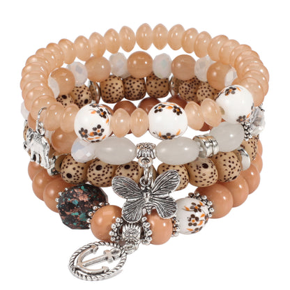 [Women's Bohemian Bracelet Set] Bohemian Bracelets Set for Women - Stackable Stretch Multilayer Beads Bracelet NovaCart