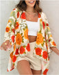 Women’s Printed Cardigan Top with Drop Shoulder Sleeves FitiqueFit