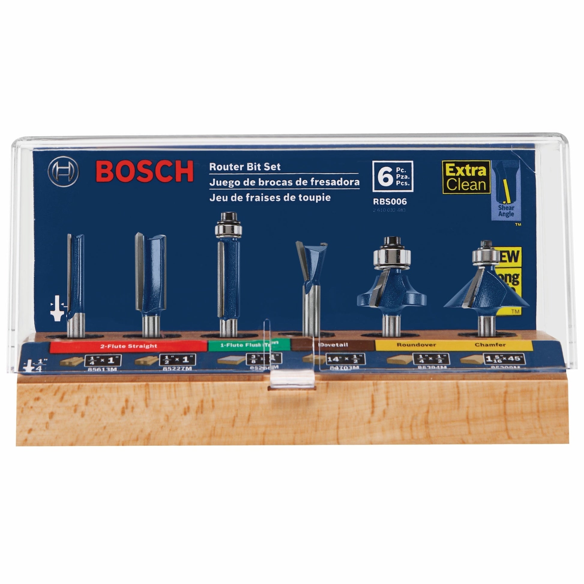 BOSCH RBS006 6pc Multi-Purpose Set 1/4 In.-Shank VM Hardware