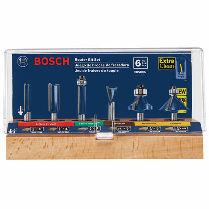 BOSCH RBS006 6pc Multi-Purpose Set 1/4 In.-Shank VM Hardware