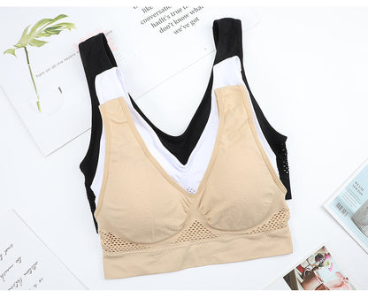 Plus Size Sports Bras for Women Seamless Bra with Pads Big Size Bralette Push Up Brassiere Bra Vest NovaCart
