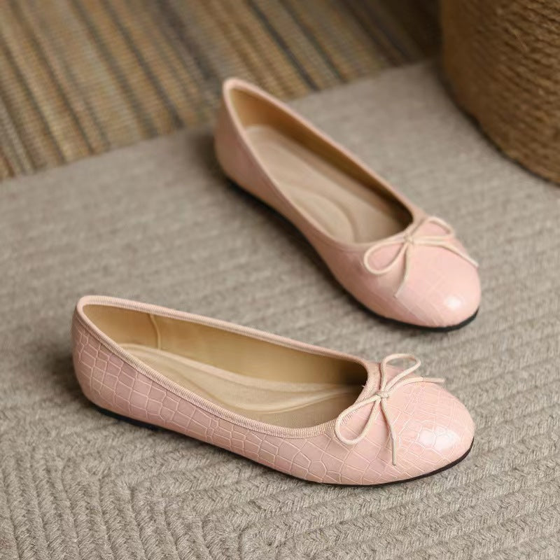 Women's Classic Egg-Roll Edge Slip-On Flats – Chanel-Inspired Round Toe Pumps FitiqueFit