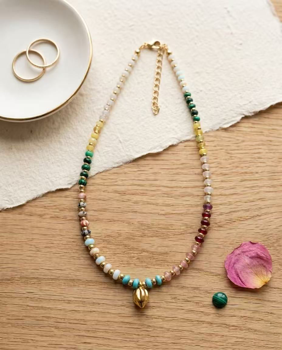 The Aurora Beaded Island Necklace Tinyloverclothing