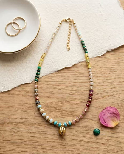 The Aurora Beaded Island Necklace Tinyloverclothing