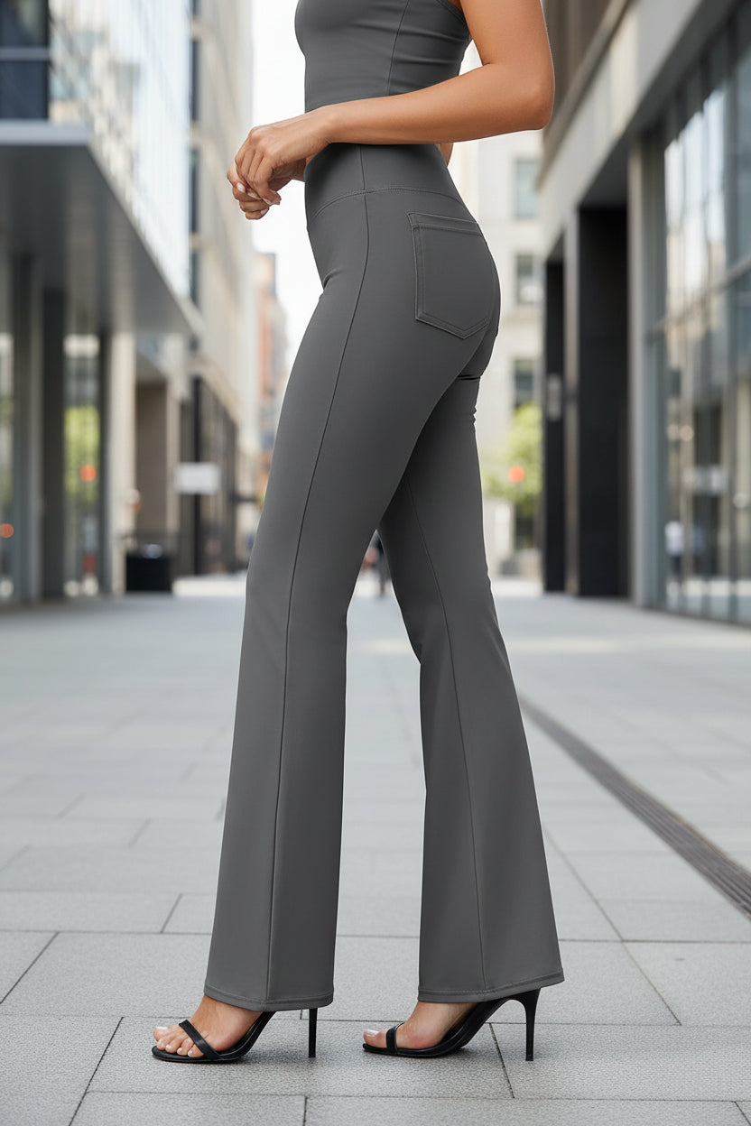 Business-Casual High-Waisted Stretch Trousers for Women FitiqueFit