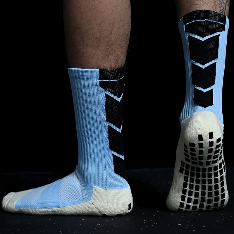 Non-slip Rubber Grip Cushion Soccer Sock | Fabric, All-season, Solid Color, Machine Washable, for Football, Basketball, Running, Hiking, Trekking, Yoga, Pilates - CT TAPESOCKS NovaCart