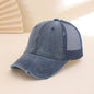 Distressed Washed Mesh Baseball Cap – Frayed Unisex Hat for Outdoor & Daily Wear FitiqueFit