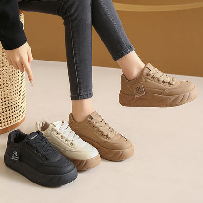 Color Block Height Increasing Sneakers – Lace-Up Low Top FitiqueFit