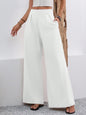 Women's High-Waist Wide-Leg Trousers with Pockets – Full Length FitiqueFit