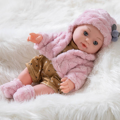 12" Pink Baby Doll – PVC Dress-Up Play Doll (Ages 3+)
