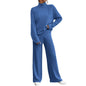 Leisure Turtleneck Knitting Long-sleeve Sweater Loose Trousers Two-piece Set Grayceful LLC